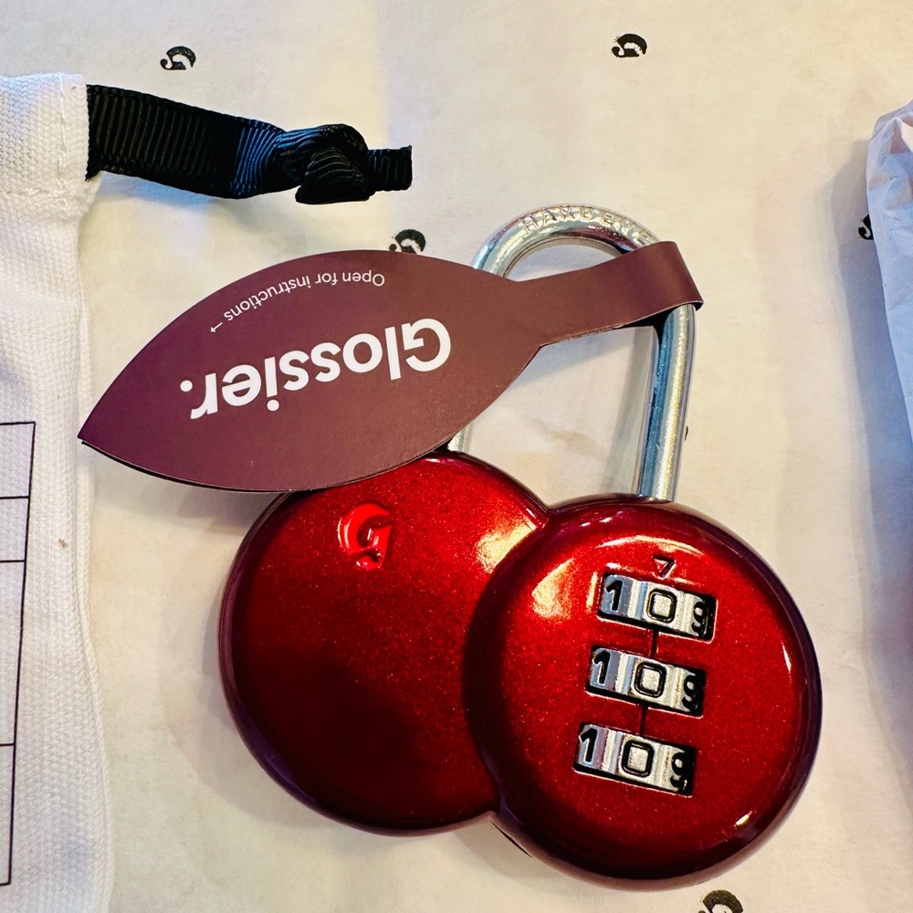Glossier Red Combination Lock